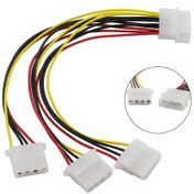 Resim Power Çoklayıcı Kasa Içi 4 Pin Molex 1 Erkek 3 Dişi Kablo 