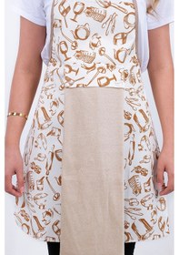 Resim Damla Sıvı Geçirmez Su Geçirmez Mutfak Önlüğü Havlulu Mutfak Önlüğü Açık Kahve 