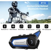 Resim Dynego Bt30 Motorsiklet Kask Uyumlu Kulaklık Motosiklet Intercom Otomatik Cevaplama 
