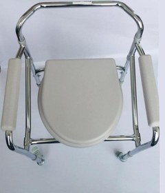 Resim Medikaltec Emek Sağlık Witra Ithal Gri Krom Tekerlekli Klozet 