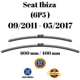 Resim Seat Ibiza 6p5 2011 2012 2013 2014 2015 2016 2017 Uyumlu Ön Cam Silecek Süpürgesi Takımı 600/400mm Silbak Sb2416c 