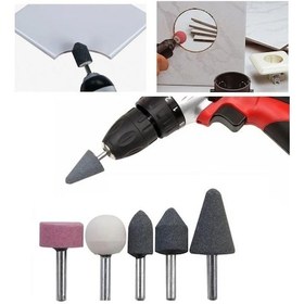 Resim 5 Parça Mini Taşlama Çapak Alma Oyma Şekil Verme Ahşap Metal Kalıpçı Seti Gravür Oyma Hobi Takımı 