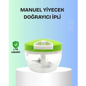 Resim Najmaddin El Tipi Yiyecek Kıyıcı Üç Bıçaklı Pratik Doğrayıcı 