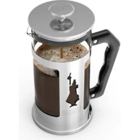 Resim Karokstore - Preziosa French Press: Yaklaşık 1l Kapasiteli Kahve Hazırlayıcı - 18/10 Paslanmaz Çelik Gövde - Bulaşık Makinesinde Yıkanabilen Borosilikat Cam Sürahi - Paslanmaz Çelik Filtre Sistemi 