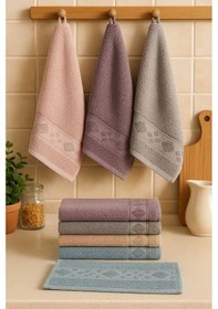 Resim 6 Parça Mutfak Havlusu Seti %100 Pamuklu Carla Çok Renkli 