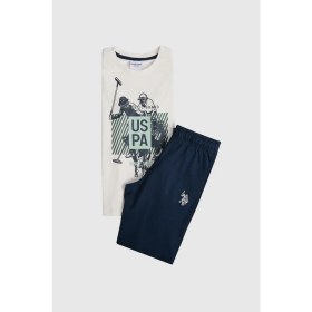 Resim U.s. Polo Assn. Erkek Çocuk Beyaz Pijama Takım 50326682-VR013 