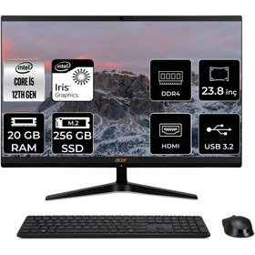Resim HP ACER ASPİRE C24-1700 i5 1235U 20GB RAM 256GB SSD 23.8" FHD 