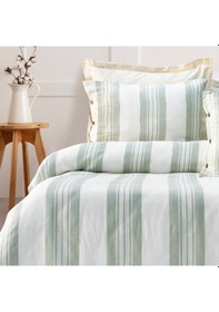 Resim Schafer Home Costa İpliği Boyalı Tek Kişilik Nevresim Takımı 3 Parça-haki 
