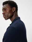 Resim Yarım Fermuarlı Dokulu Pamuk Karışımlı Basic Uzun Kollu Sweatshirt 