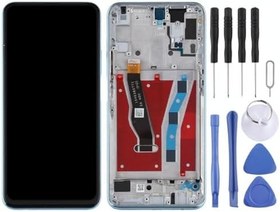 Resim Huawei P Smart Pro Uyumlu Lcd Ekran Dokunmatik Full Çıtalı Mavi 