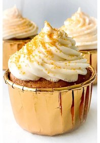 Resim Trend Hediye Sepeti 25'li Gold Muffin Kek Kalıbı, Kek Kapsülü Cupcake Kalıbı, Airfryer Uyumlu Diğer 