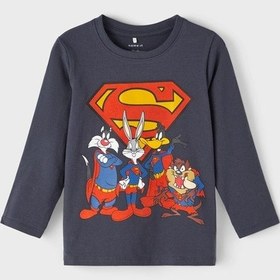 Resim Name It Bisiklet Yaka Baskılı Antrasit Erkek Çocuk Sweatshirt 13221181 001 