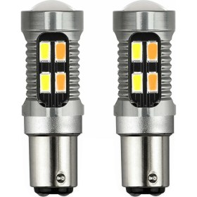 Resim Accentssty 2x LED Işık Çift Renkli 1157 BAY15D P21/5W 5630 20SMD Beyaz Kehribar A (Yurt Dışından) 