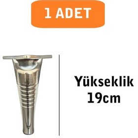 Resim Homdep Kanepe Koltuk Tv Ünitesi Konsol Yükseltme Çizgili Model Plastik Ayak 19 Cm Krom Renk 1 Adet Krom 