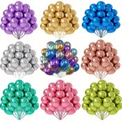 Resim 50 adet Parti Balonu, 5 inç (12.7 cm) Krom Metalik Balonlar, Düğün Parti Süslemeleri, İç Mekan Süslemeleri, Yılbaşı Süslemeleri, Oda Dekoru, Kurdele Rengi Rastgele -kış, yeni yıl 
