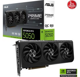Resim Binbir Göz Bilgisayar Asus PRIME-RTX5050-O8G RTX5050 8gb GDDR6-128BIT-2707MHZ-OC-HDMI-3XDP-DLSS4 Ekran Kartı 