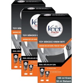 Resim Seddar Collection Veet Men Tüy Dökücü Krem Seti 100 ml + 50 ml 3 Adet 