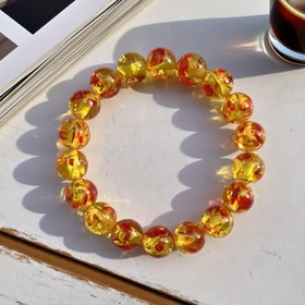 Resim 1 Adet Doğal Kehribar Boncuk Ayarlanabilir Bileklik - Kadın ve Erkekler İçin Gerçek Kehribar Boncuklar, Doğal Boncuk İşçiliği, Zenginlik Hediyesi, Günlük Kullanım, Doğum Günleri İçin Uygun, Yıl Boyu Nötr Aksesuar 