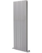 Resim 1200x475mm Amber Dikey Gümüş Gri Alüminyum Radyatör Standart Bağl 