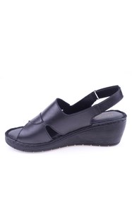 Resim Lobeno 009 Deri Dolgu Topuk Günlük Anatomik Kadın Sandalet 