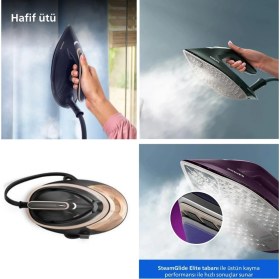Resim Philips Steam Glide Tabanı ile 3210 W Gücü ve Otomatik Kapanma Özelliği ile Yeni Buhar Kazanlı Ütü 