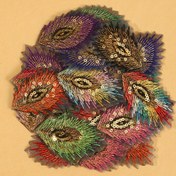 Resim 12'li Set Vintage Yamalar - Şık Nakışlı Yamalar - Hayvan Desenli Örgü Tüy Şeklinde Kıyafet Aksesuarları, Uzun Elbiseler İçin Uygun 
