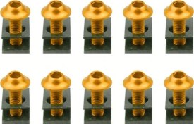 Resim Cloudstore 10 Adet Motorcycle Cnc Alaşımlı M5 Kaplama Cıvata Seti Altın Renk 