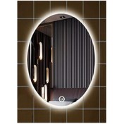 Resim GLOBAL LED MIRROR 55x75 Cm Dokunmatik Tuşlu Elips Ledli Ayna Banyo Aynası Dekoratif Ayna Boy Ayna Salon Duvar Ayna 