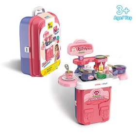 Resim Ogi Mogi Toys Mutfak Oyun Seti 2’si 1 Arada Taşınabilir Sırt Çantası 
