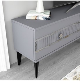 Resim Nova Tv Ünitesi Takımı Antrasit-gümüş 