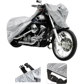 Resim Autolion Hyosung Rt 125 Gri Su Geçirmez Motosiklet Brandası (Kilit Uyumlu) 