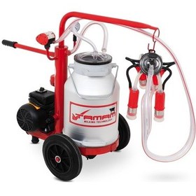 Resim Tamam Ecomini Tekli İnek Süt Sağma Makinesi Alüminyum Güğüm-silikon Memelik Kuru Pompa 