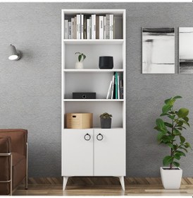Resim Ferniso Mobilya 2 Kapaklı Kitaplık Beyaz 