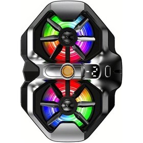 Resim Willowhaven Siyah Memo Dl21 Çift Fanlı Usb Soğutucu Dijital Ekran 36v Oyuncu Fanı 