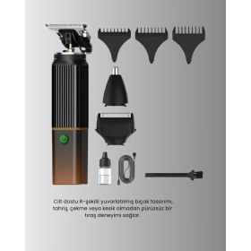 Resim Teknodayım Erkekler Için Şarjlı 3’ü 1 Arada Trimmer Seti – Güçlü Motor, Sessiz Çalışma 
