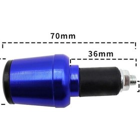 Resim Turuncu Suzuki Alüminyum Alaşım Tamir Titreşim Önleyici Gidon Sapları Sonu Motosiklet Gidon Kapağı Kör Tapa 