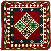 Resim HitDukkan Dekoratif Otantik Çift Taraflı Fermuarlı Kilim Şark Köşesi Minder Kılıfı (40cmx41cm) 