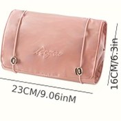 Resim 1 Adet Unisex Taşınabilir Seyahat Kozmetik Çantası - 4'ü-1 Arada Ayrılabilir Tasarım, File Cebi, Askılıklar & Fermuarlı Bölmeler, Dayanıklı Naylon Makyaj Organizatörü, Kore/Japon Tarzı Karışık Renkler 