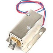 Resim 12V DC 0.8A 9.6W Solenoid Su Geçirmez Manyetik Elektronik Kapı Kilidi 