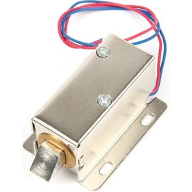 Resim 12V DC 0.8A 9.6W Solenoid Su Geçirmez Manyetik Elektronik Kapı Kilidi 