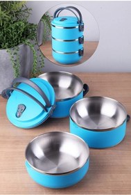 Resim BERMİRA Home Collection Freshbox 3 Katlı Yemek Termosu, Sefer Tası, Saklama Kabı 