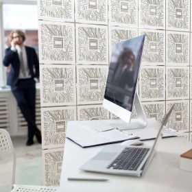 Resim Makta ® Perde Paravan | Lazer Kesim Ahşap Sarkıt Seperatör, 4'lü Panel Levha Seti 