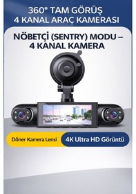 Resim 360 4 Kanal Araç İçi Kamera 1080p Full Hd Gece Görüşlü-sensörlü Park Modu 
