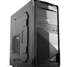Resim Everest 707B Peak-300W Parlak Siyah 12Cm Fan Usb 3.0+2.0 Kasa 