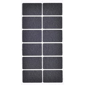 Resim Kitchen Design Lab Siyah Keçe 12 Adet 3.5x5.5 CM Dikdörtgen Yapışkanlı Sandalye Masa Koltuk Altı Parke Koruma 