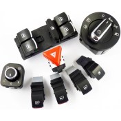 Resim Parçazamanı Volkswagen Jetta 2005 - 2010 Kontrol Düğmeleri 8 Li Krom Set 