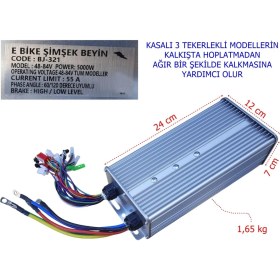 Resim E-Bis Hız Kontrol Cdi Akıllı Beyin 48-84V 5000W 55A Geniş Kasa 