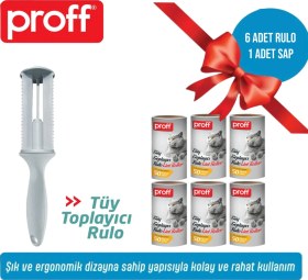 Resim Tüy Toplayıcı 6 Li Yedek Rulo Aparat 6x50 300 Yaprak 