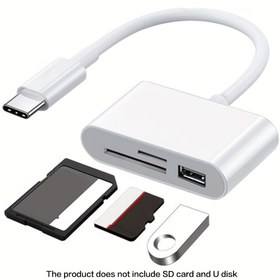 Resim 3’ü 1 Arada SD Kart Okuyucu OTG Adaptör 2.0/3.0 Port Uyumlu MacBook Pro Dizüstü Bilgisayar PC Kamera Mobil Telefonlar İçin 