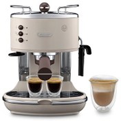 Resim Ecov 311.BG Icona Vintage Manuel Barista Tipi Bej Espresso ve Cappuccino Kahve Makinesi Delonghi